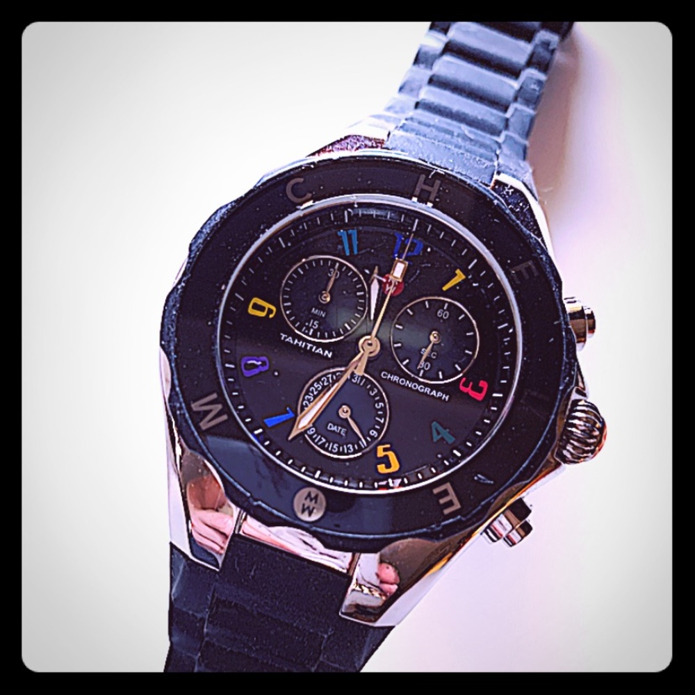 🖤 Michelle Tahitian Jelly Bean Chronograph watch